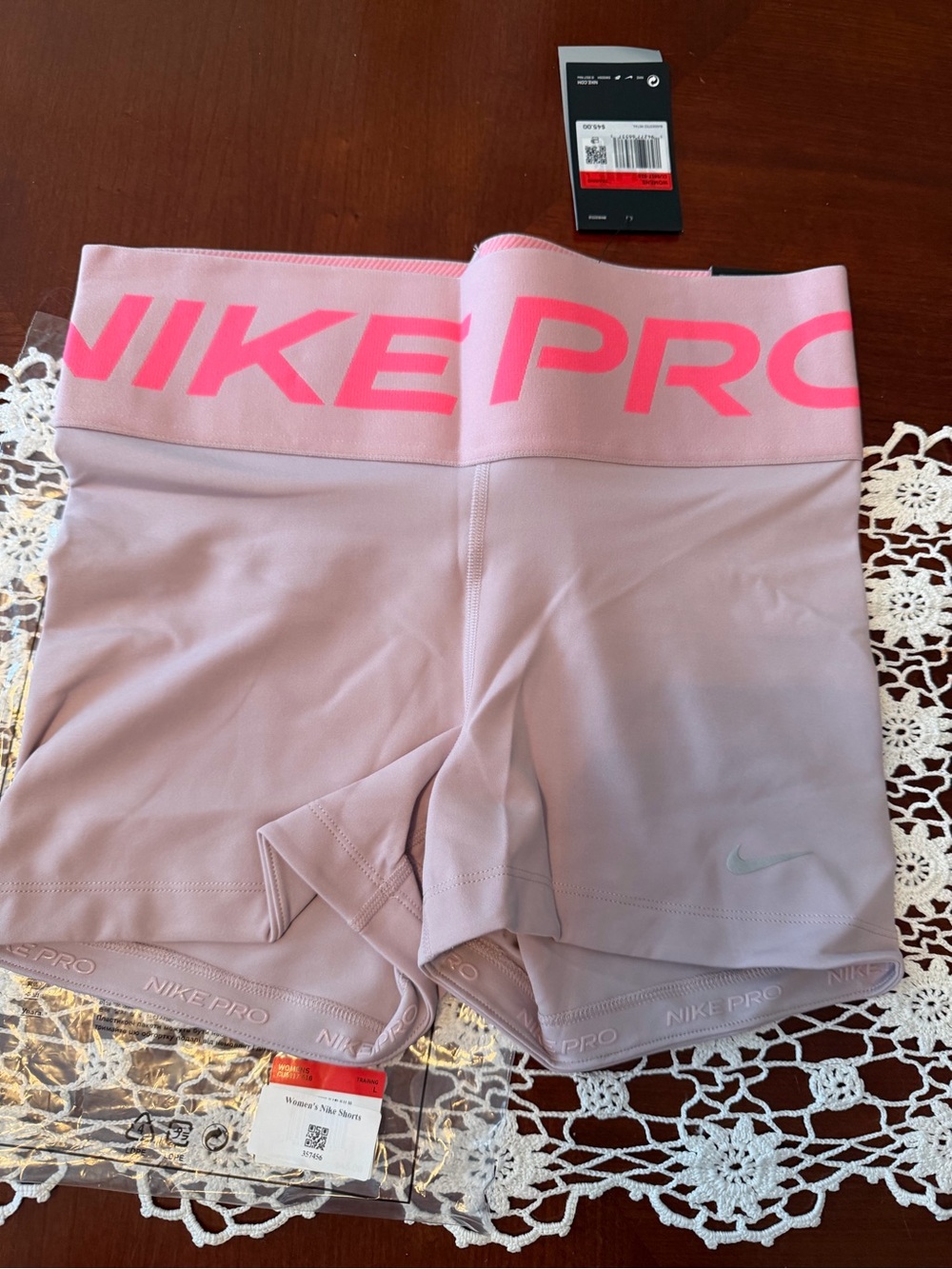 Nike Pink Waistband Women's Bike Shorts